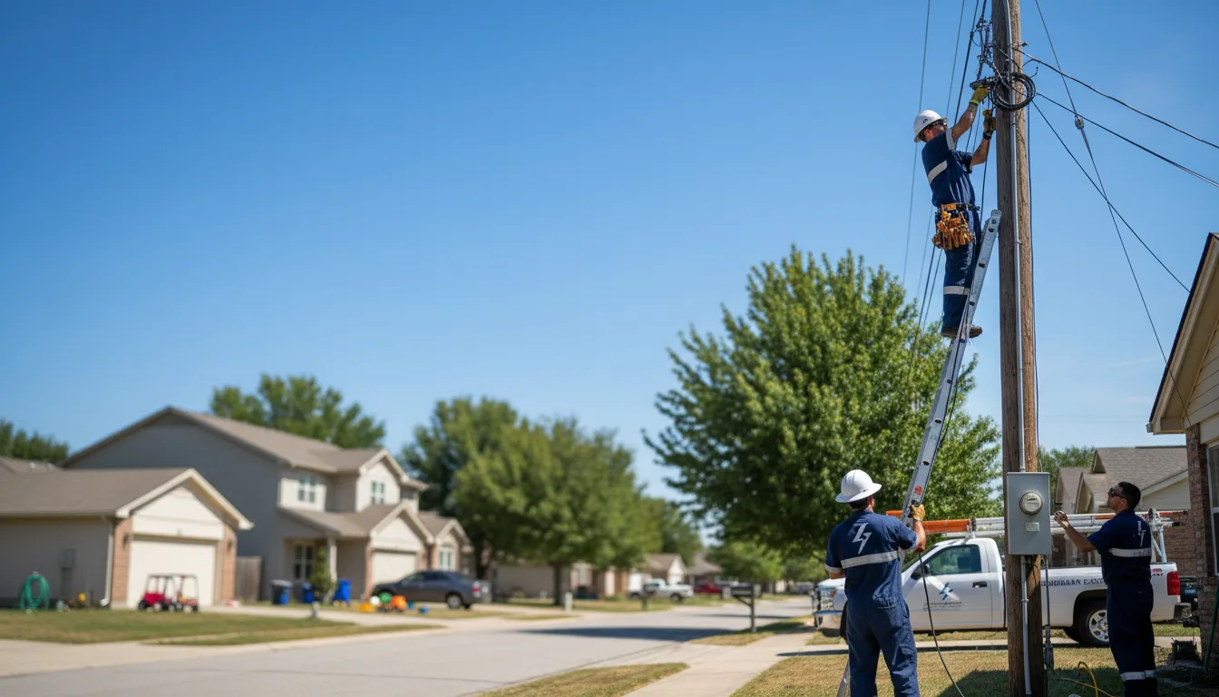 Residential electrician providing installation services in Verden, OK